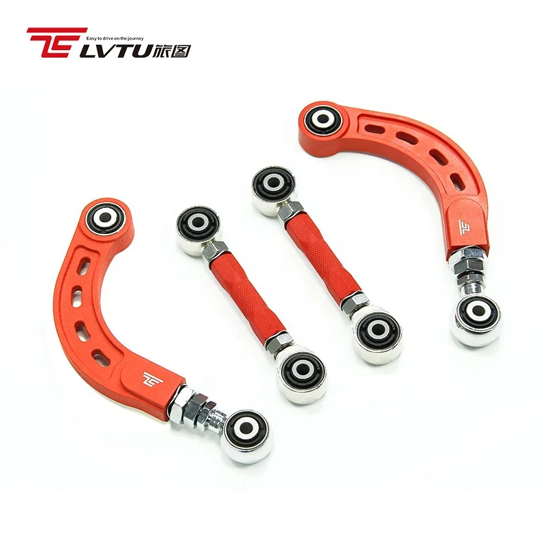 Red Rear Camber Control Suspension Arm Kit For 2005-18 For Ford Focus Hatchback And 2006-2023