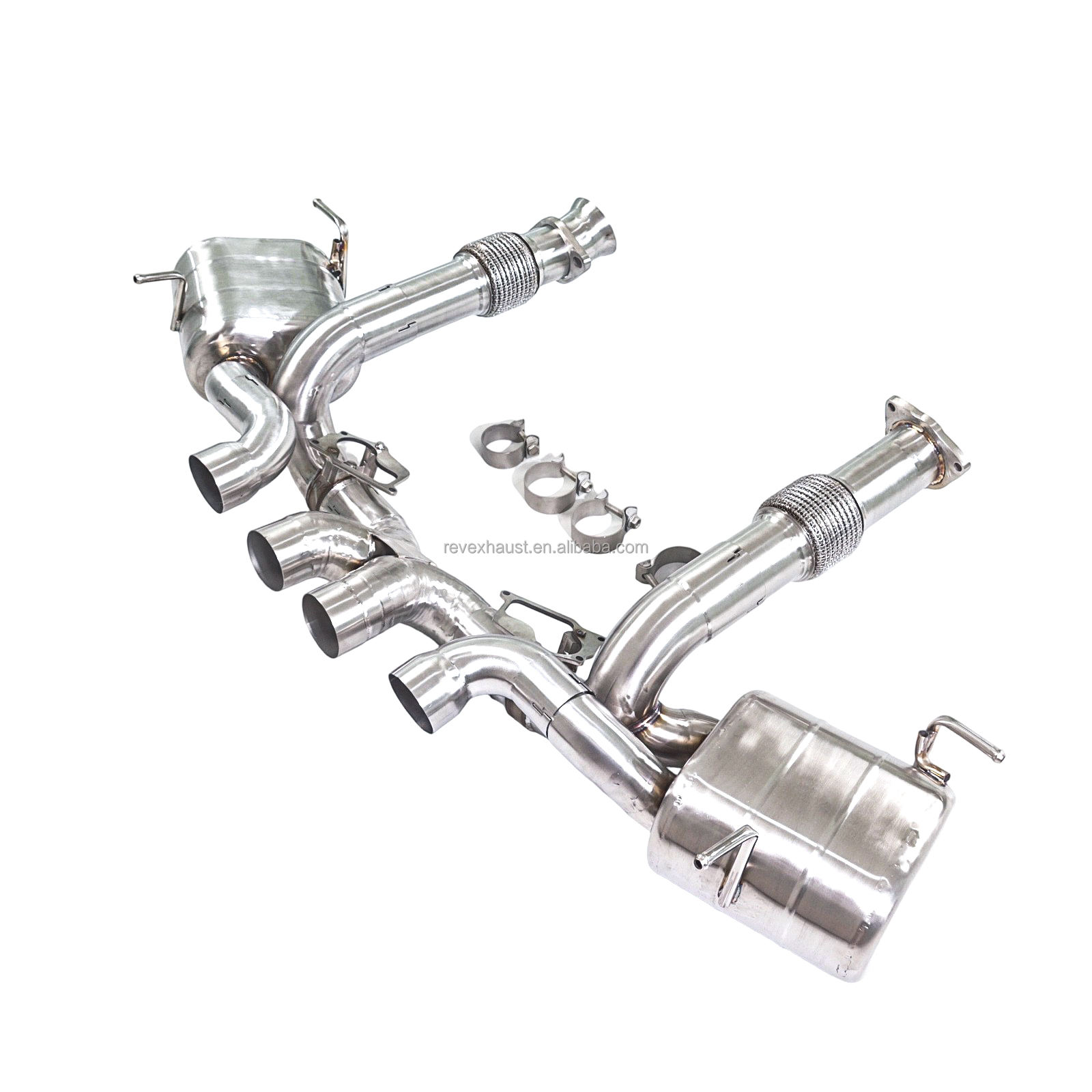 REV Valvetronic Exhaust Pipe for Chevrolet Corvette C8 Z06 5.5L High-Performance Valve Muffler