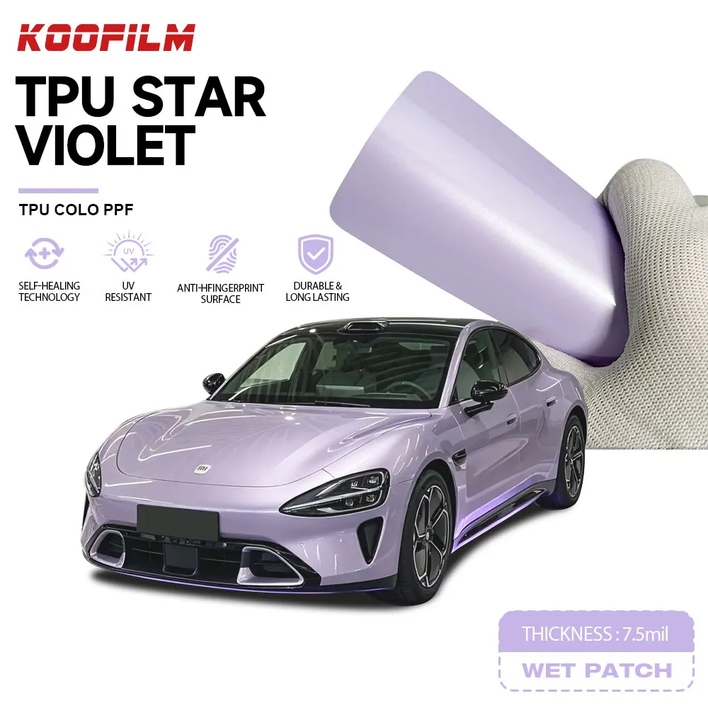 Self Healing Tpu Star Violet Colour Changing Ppf Tpu/pet Film High Quality Ppf Protection Car Film