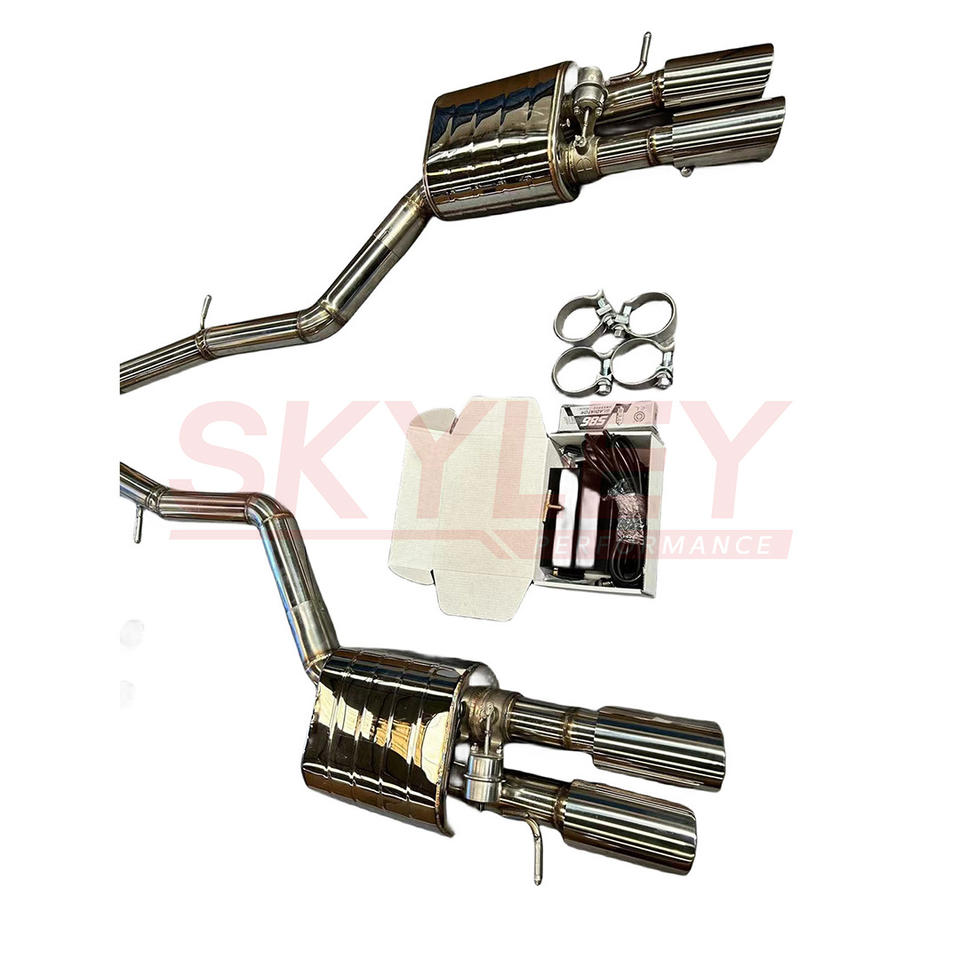 Skyley Valved Catback Exhaust System for Audi A8 S8 D2 D3 D4 D5 W12 Engine — photo 4