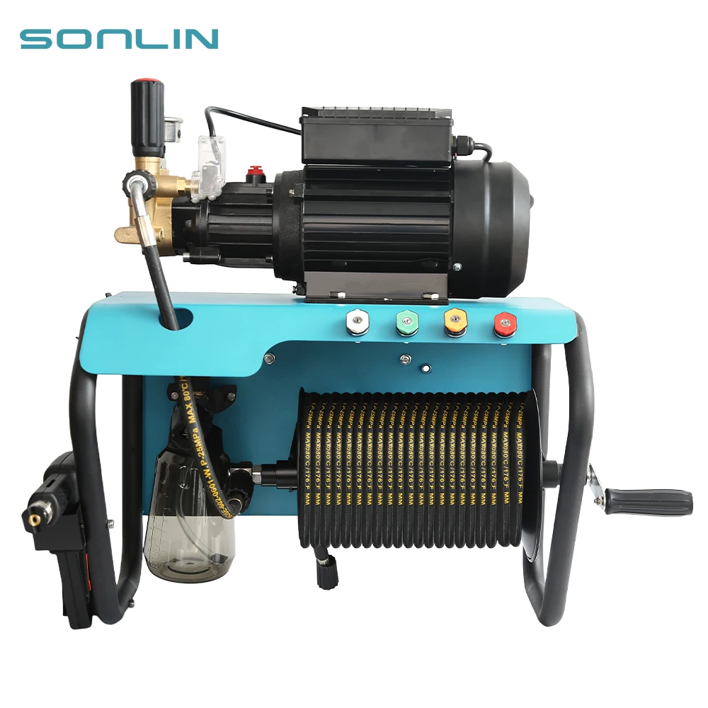 Sonlin 2500w 150bar Electric High Pressure Washer Commercial Triplex Pump Jet Car Washer Cleaner