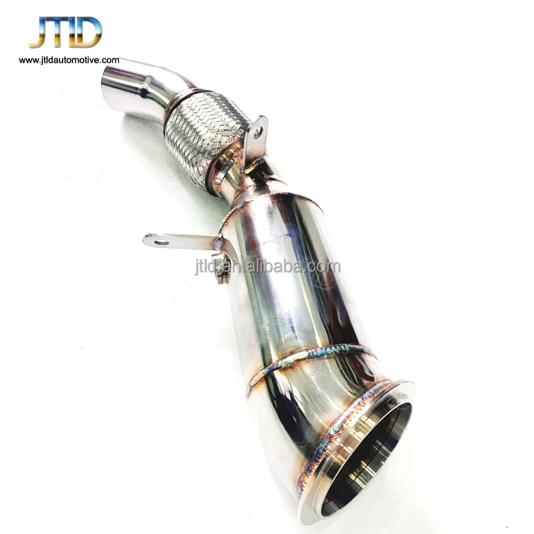 Stainless Steel Exhaust System Down Pipe 63mm Professional Customized 1.5mm Thickness For 5 Series