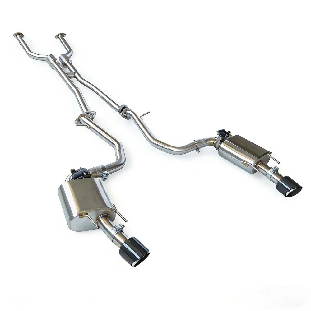 Stainless Steel Exhaust System Muffler For Lexus Ls430 4.3l 2000-2006 Cat Back Valve Exhaust Pipes With Controller And Tips