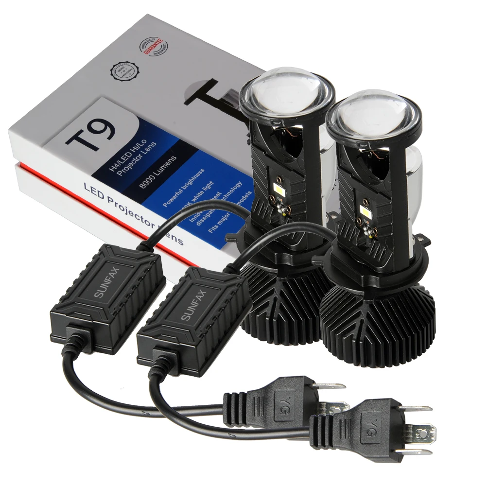 Super Bright Projector Led Headlight Lens Mini H4 90w/pair 20000lm Car Bi Led Lens Luces H4 Led Bulb