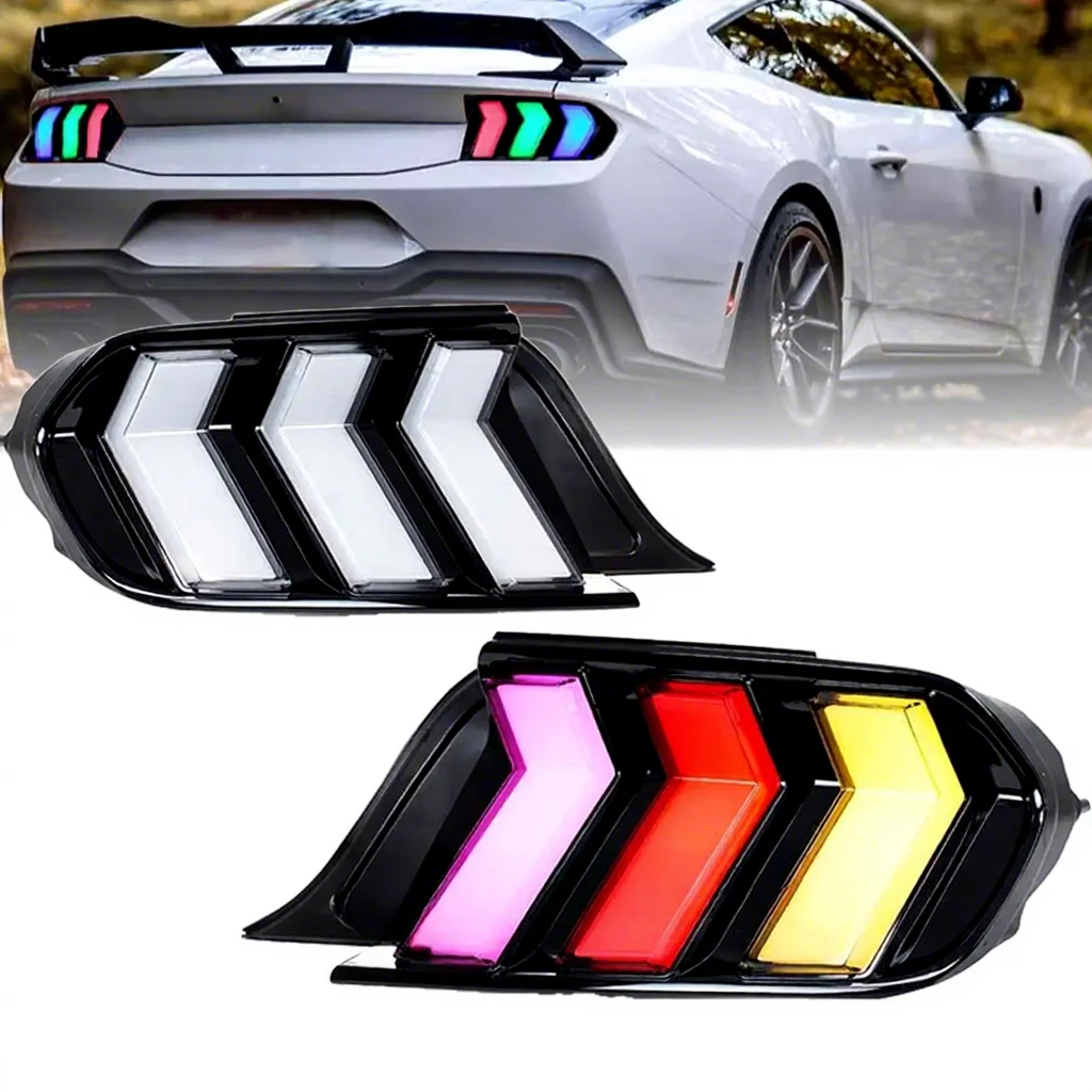 Taillights Assembly For Car Rgb Taillight For Ford Mustang 2015-2023 With Sequential Turn Signal 6th Gen Mustang Rear Lamp 15-23