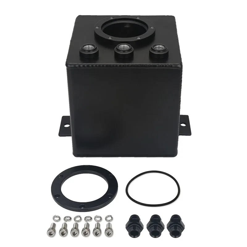 Universal 2l Aluminum Billet Fuel Surge Tank Kyostar 2 Liter Fuel Cell Surge Tank 6an For 044 Fuel Pump