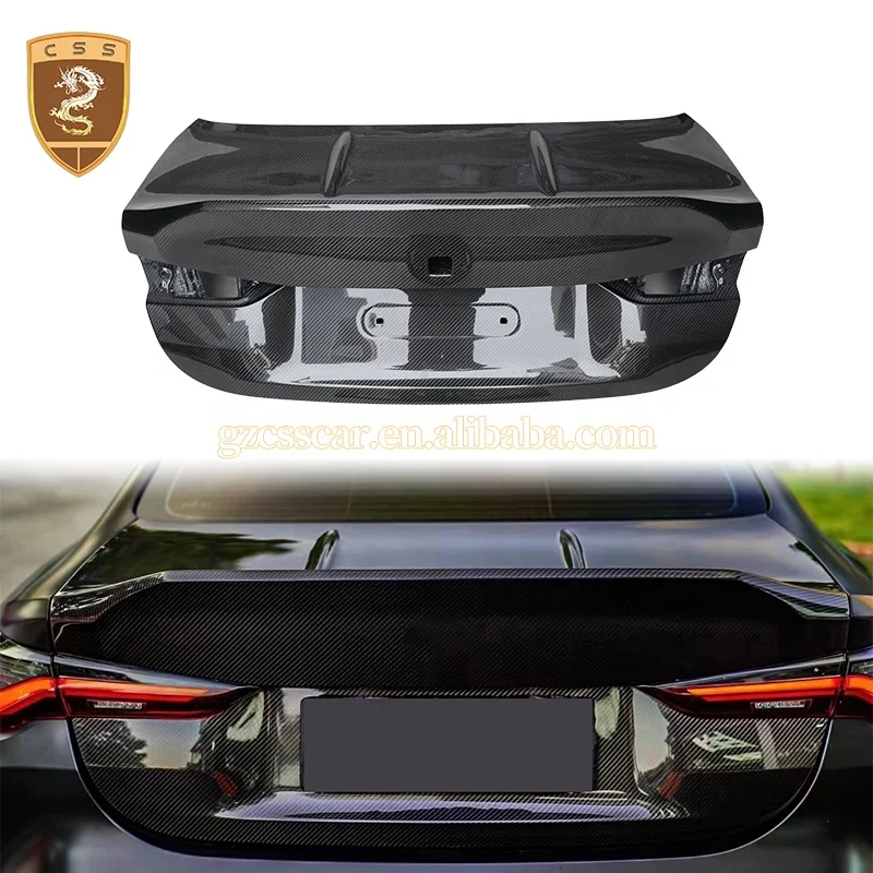 Upgrade Facelift Csl Style Carbon Fiber Rear Boot Lids Trunk Cover For BMW M3 M4 G80 G82 G83