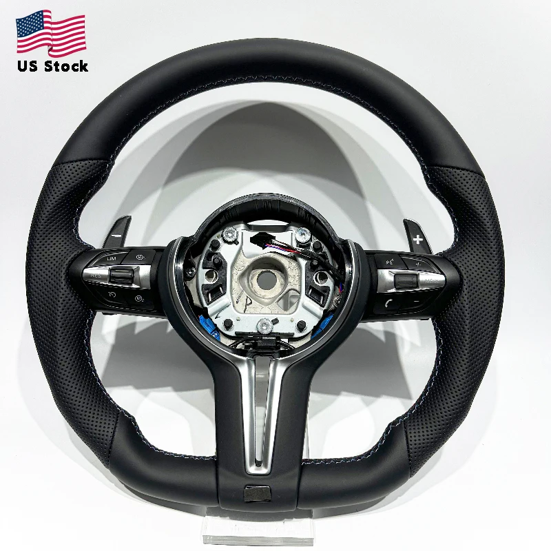 Us Overseas Warehouse In Stock Suitable For BMW M3 Black Full Leather Electroplated Silver