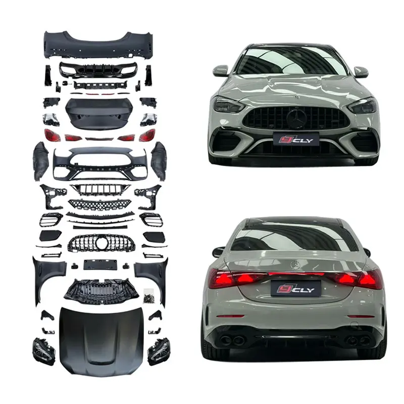 W205 To W206 Car Part For Benz W205 Class 2013+ Facelift To 2024 W206 C63 Amg Body Kits Not Cut Version