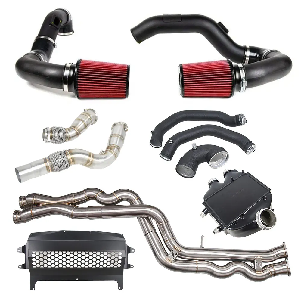 Wholesale Low Prices For BMW F80 M3 F82 M4 F87 M2 S55 Downpipe Miidpipe Oil Cooler Skid Plate Intercooler Air Intake Kit