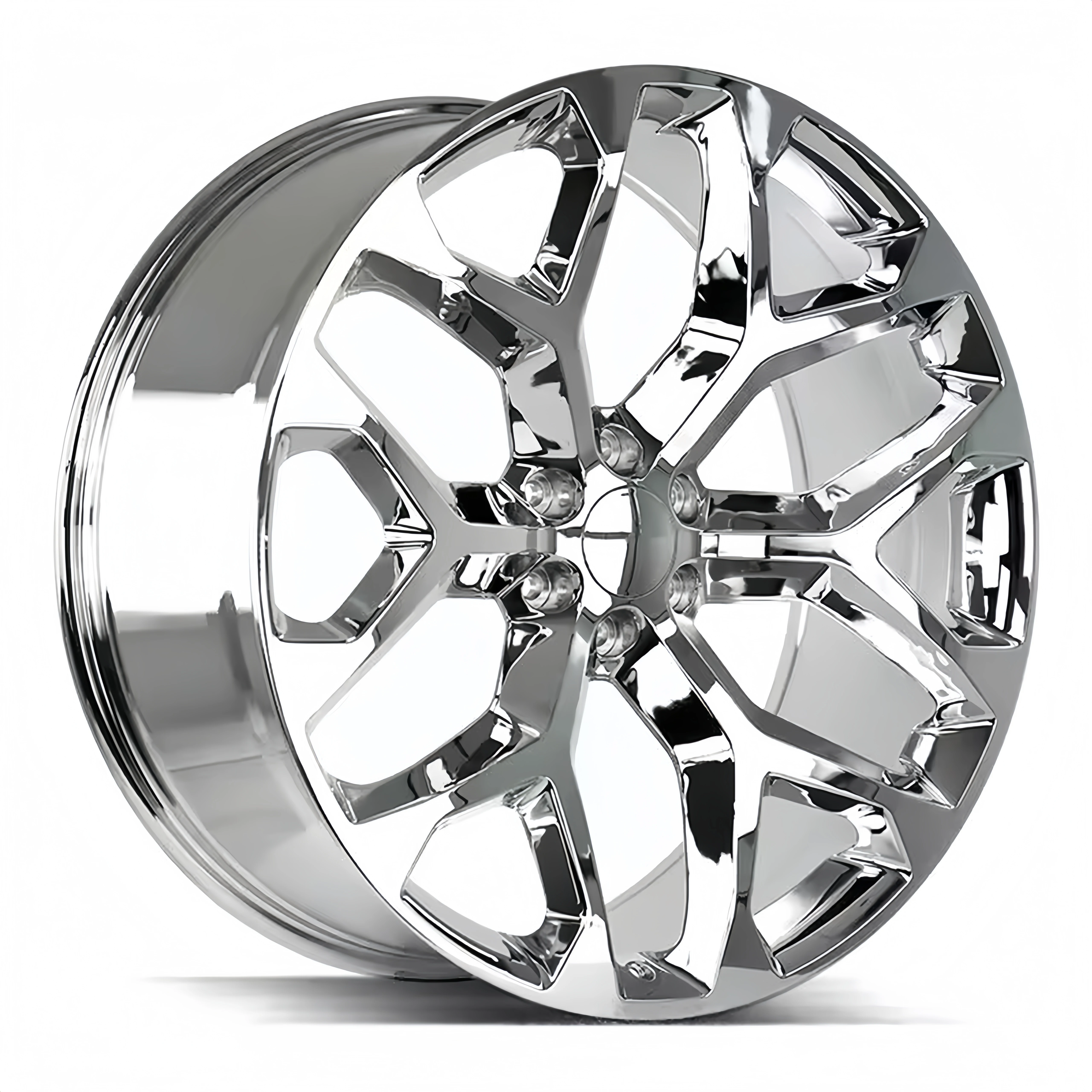 Yro Chrome Snowflake Wheels 20 22 24 26 Inch Wheels 6x139.7 Wheels For Chevrolet Silverado 1500 Gmc