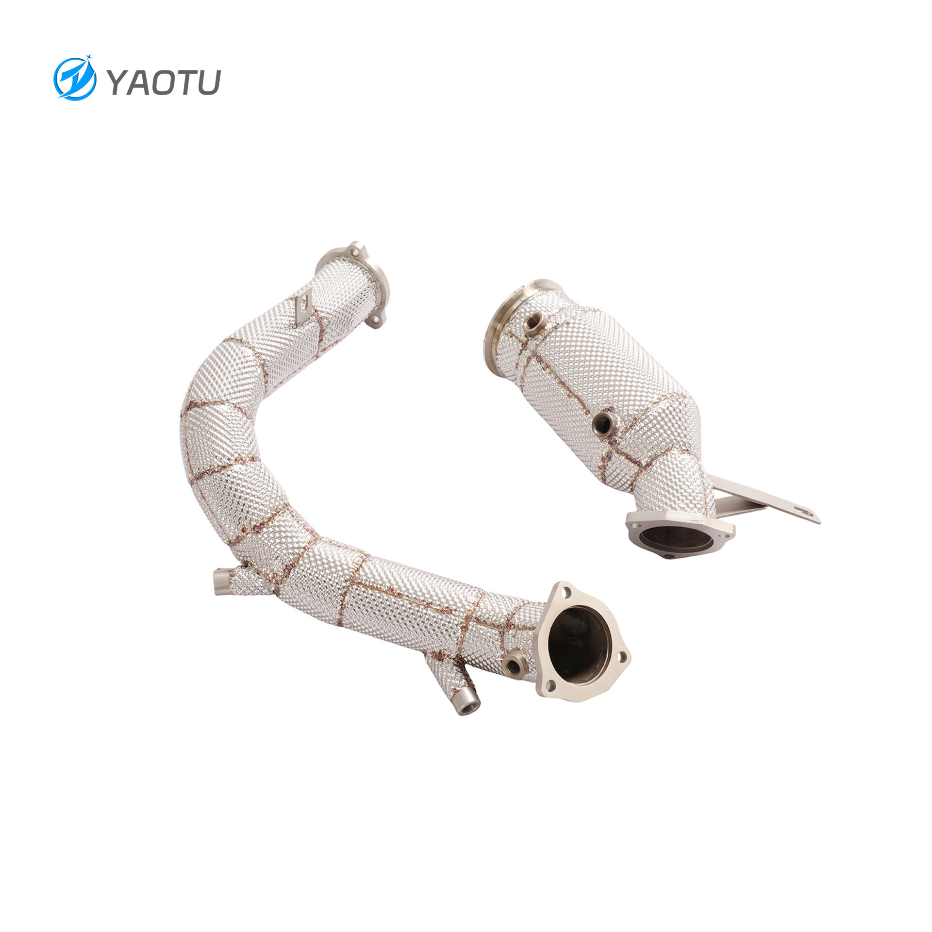 YT Audi A6 A7 2.0T C8 2022- Stainless Steel High Performance Exhaust Downpipes with Heat Insulation